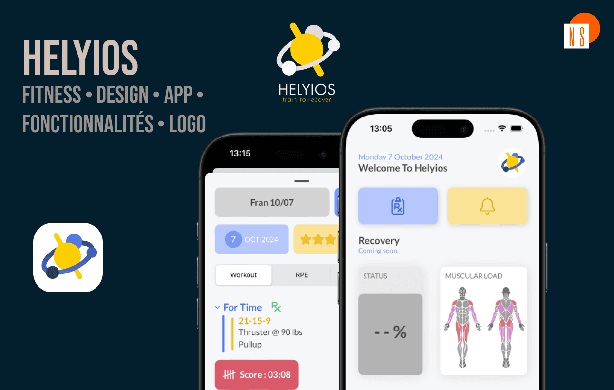 Application mobile Helyios, design, développement