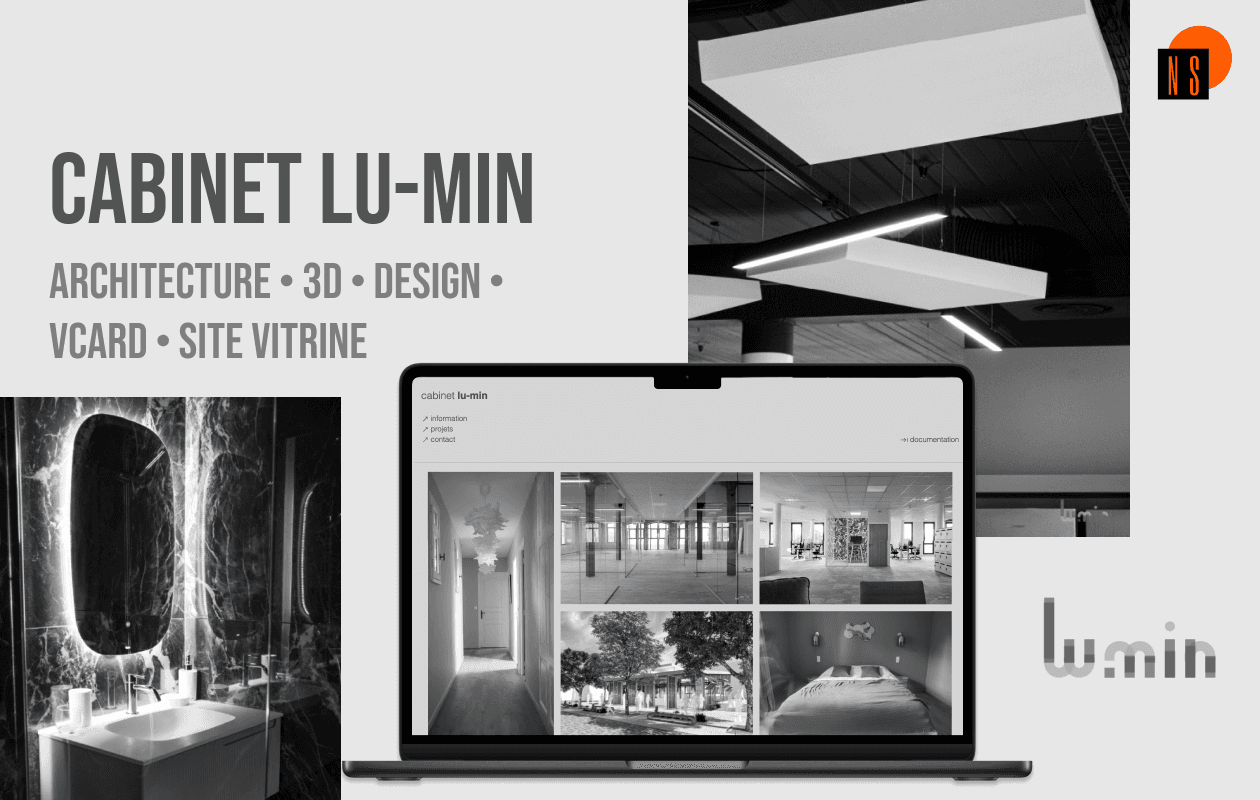 Site vitrine sur mesure pour le cabinet lu-min, développement, 3D
